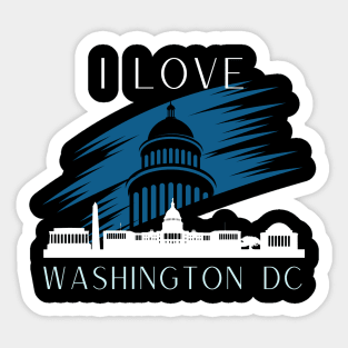 I love this city My home Washington DC USA city tall monument dc statehood Sticker